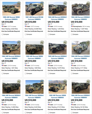 Illustration for article titled Military Will Finally Sell You A Surplus Humvee Starting At $10,000